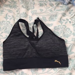 Great and black striped puma bra